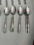 Silverware stainless set in wooden box - thumbnail 6 of 11