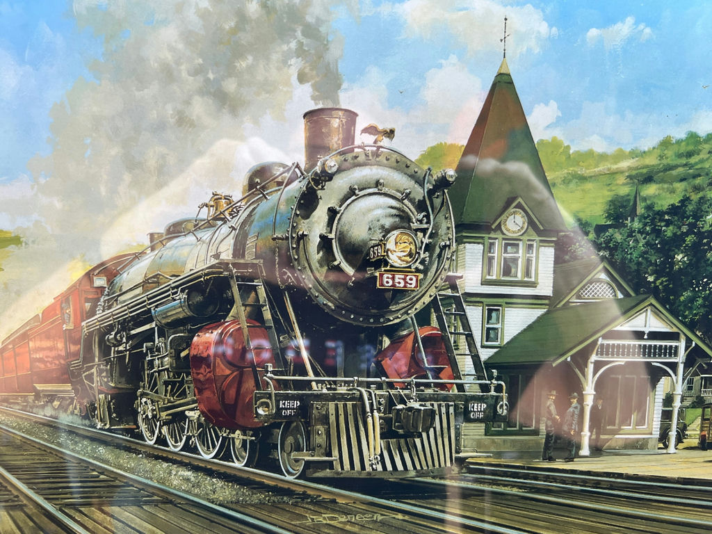 The Alton Limited framed railroad art with stamps 18" X 22" - image 6 of 7