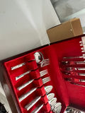 Silverware stainless set in wooden box - thumbnail 9 of 11