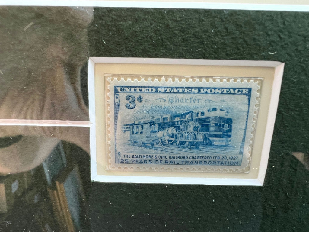 The Alton Limited framed railroad art with stamps 18" X 22" - image 3 of 7