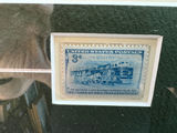 The Alton Limited framed railroad art with stamps 18" X 22" - thumbnail 3 of 7
