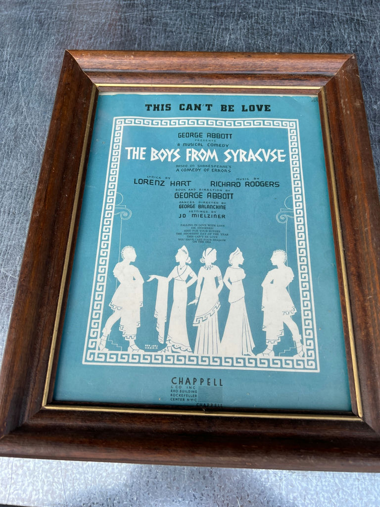 The Boys from Syracuse framed poster 14-1/2" x 11-1/2" - image 1 of 4