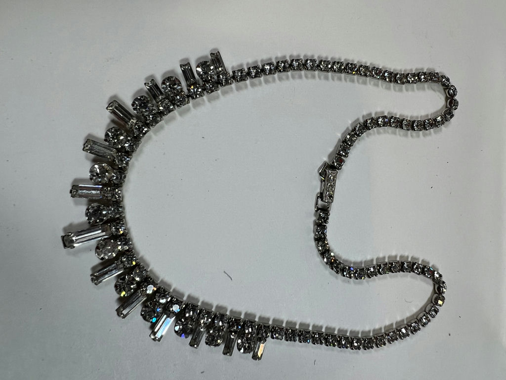 Rhinestone statement necklace - image 2 of 5