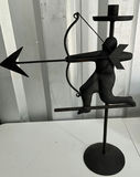 Metal archer silhouette sculpture on stand - thumbnail 1 of 3