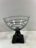 Six spiral-striped coupe glasses with black stems - thumbnail 3 of 4