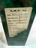 ANTIQUE MARACHITE Pair of green scalloped bookends ITALY - thumbnail 3 of 3