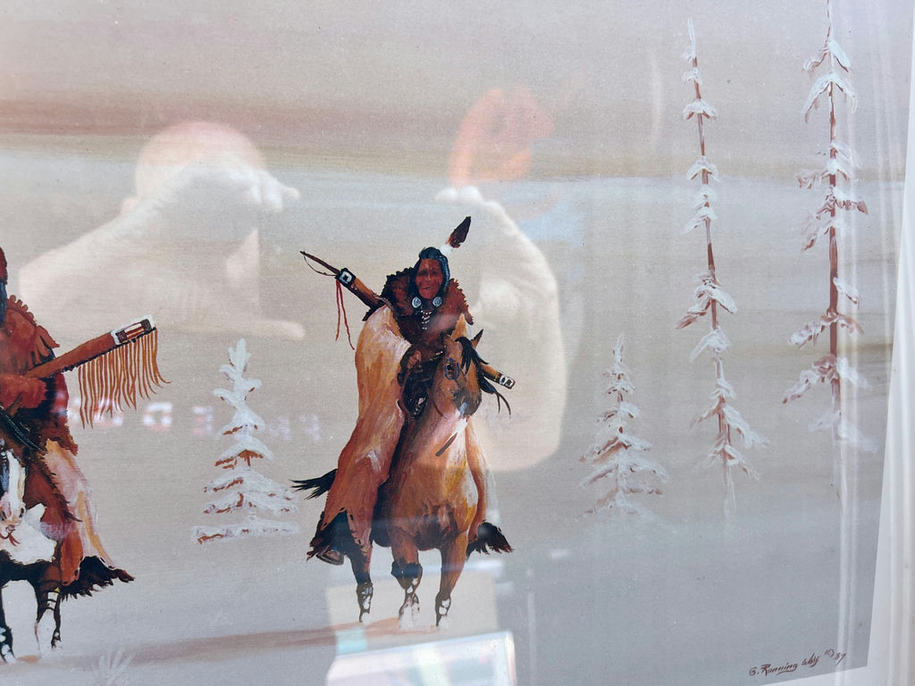 Gale Running Wolf, Sr. Limited Edition Native American Horsemen Print 31-1/2" X19" - image 6 of 8