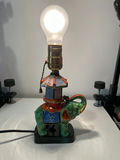 Colorful Ceramic Elephant Lamp with Lantern-Style Shade - thumbnail 3 of 5