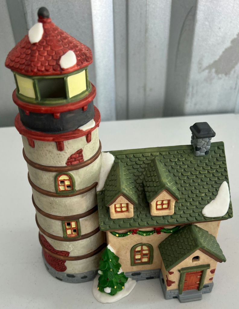 Heartland Valley Village Porcelain Lighted Lighthouse and House - image 1 of 6