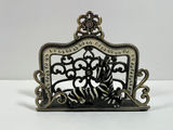 Ornate metal animal-themed card holders (leopard and zebra) - thumbnail 3 of 4