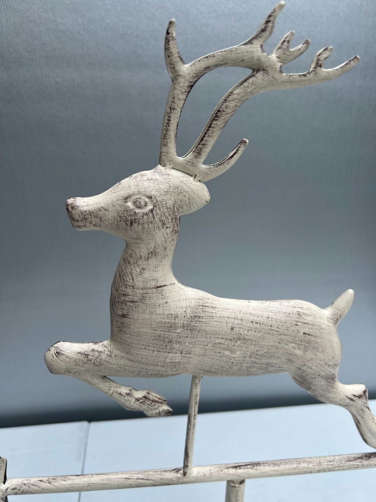 Metal deer weather vane sculpture - image 2 of 4