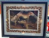 Framed leopard artwork 22-1/2" x 18-1/2" - thumbnail 1 of 3