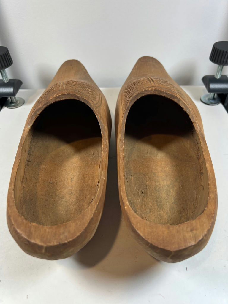 Pair of carved wooden Dutch clogs - Made in Holland - image 3 of 6