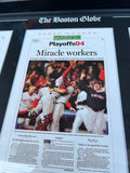 Framed Boston Globe front pages commemorating the 2004 Red Sox World Series victory 16" x 8" - thumbnail 3 of 5