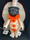 Halloween black-cat figurine in display case - thumbnail 1 of 5