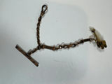 Vintage brass-tone bracelet with ivory tooth pendant - thumbnail 3 of 6