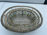 Set of three metal wire baskets with beaded trim - thumbnail 5 of 5