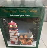 Heartland Valley Village Porcelain Lighted Lighthouse and House - thumbnail 6 of 6