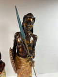 Pair of carved wooden African-style statues - thumbnail 3 of 5