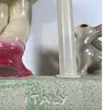 Italian porcelain table lamp with girl figurine and rabbit - thumbnail 5 of 5
