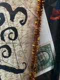 Halloween framed art with spiders and broom 12" x 9" - thumbnail 3 of 5