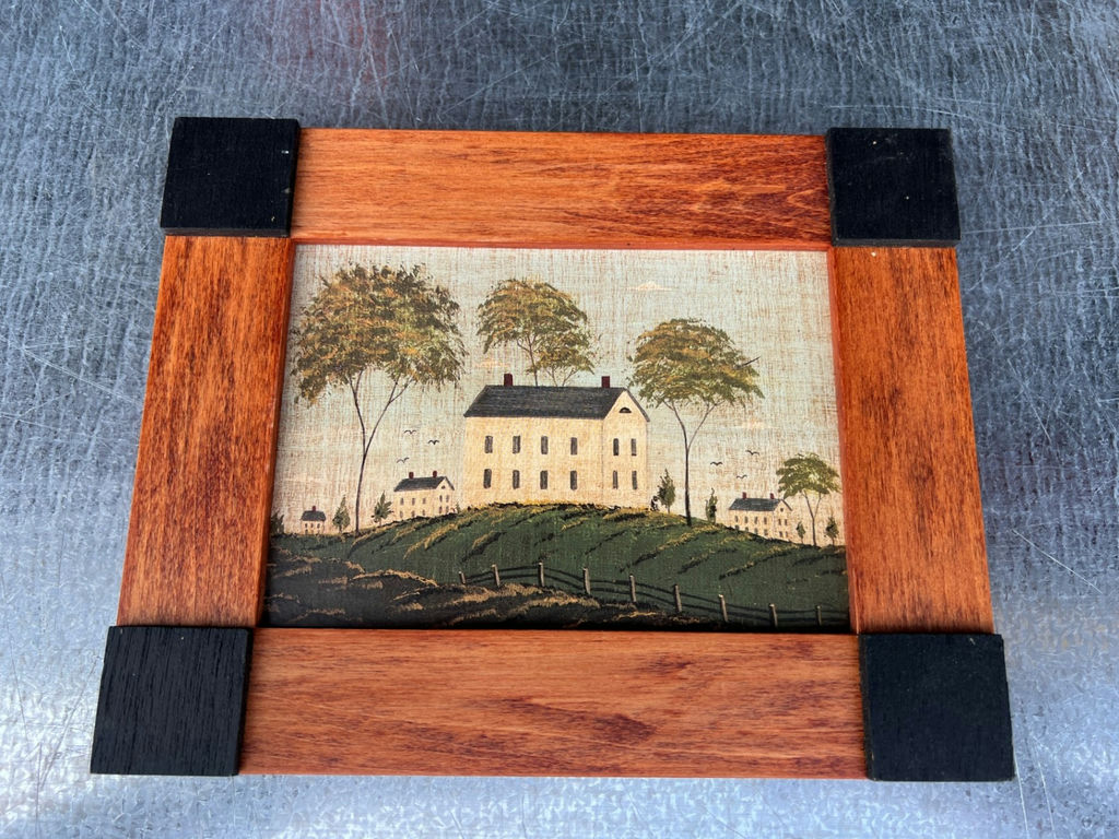Hillside Landscape in Wooden Frame 10" x 7-1/2" - image 1 of 3
