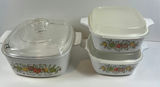 Corning Ware bakeware set with lids 1 - 1-1/4 Qt and 2 - 700 mL - thumbnail 1 of 6