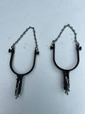 Pair of vintage black metal STIRRUPS - thumbnail 1 of 3