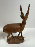 Two wooden deer figurines (doe with fawn and standing stag) - thumbnail 3 of 4