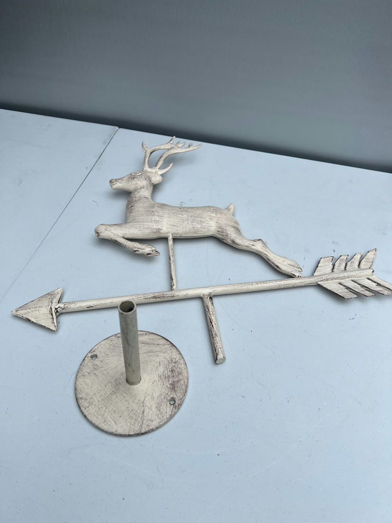 Metal deer weather vane sculpture - image 4 of 4