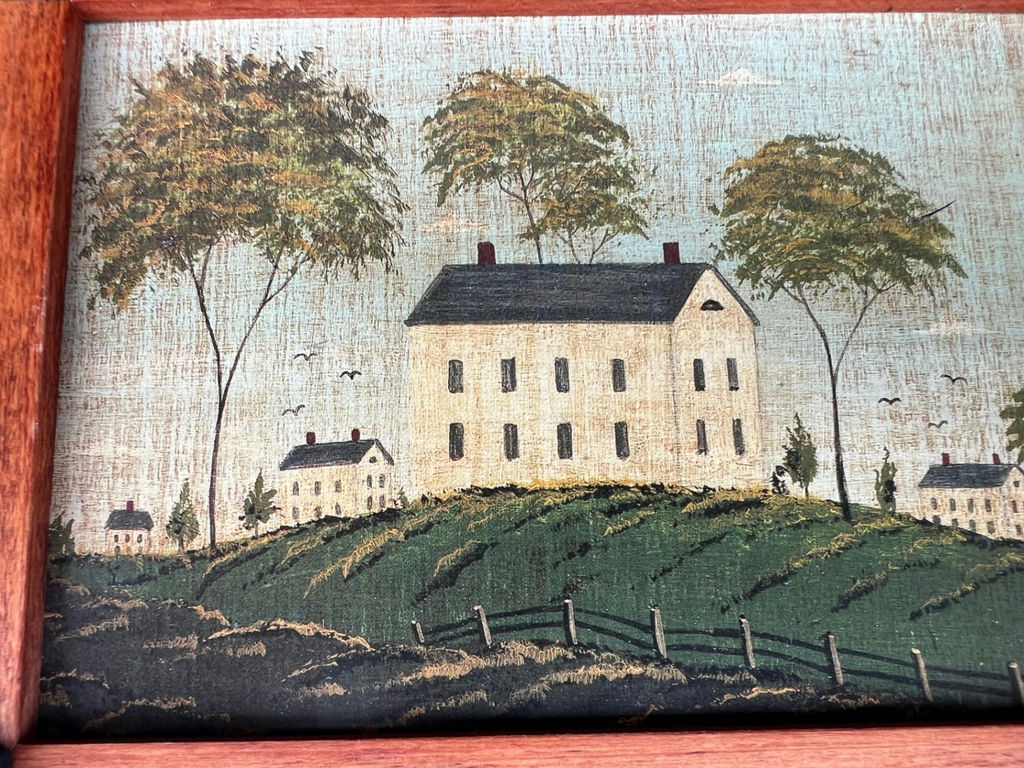 Hillside Landscape in Wooden Frame 10" x 7-1/2" - image 2 of 3