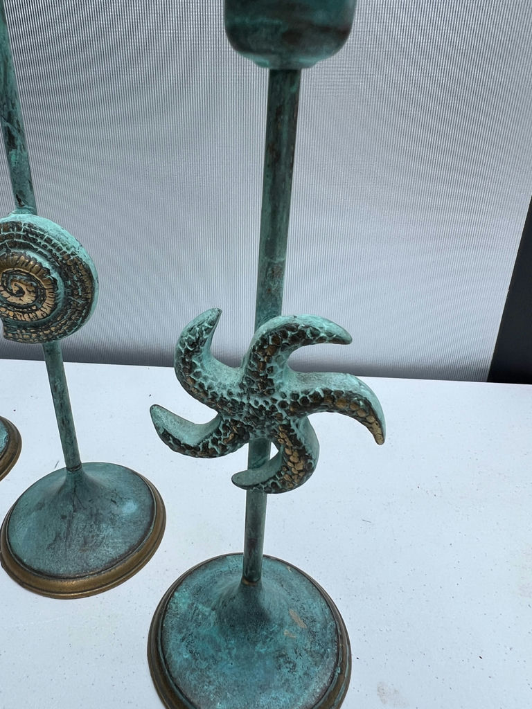 Nautical-themed metal candle holders (set of 3) - image 4 of 4