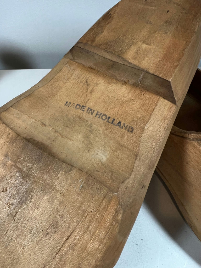 Pair of carved wooden Dutch clogs - Made in Holland - image 5 of 6
