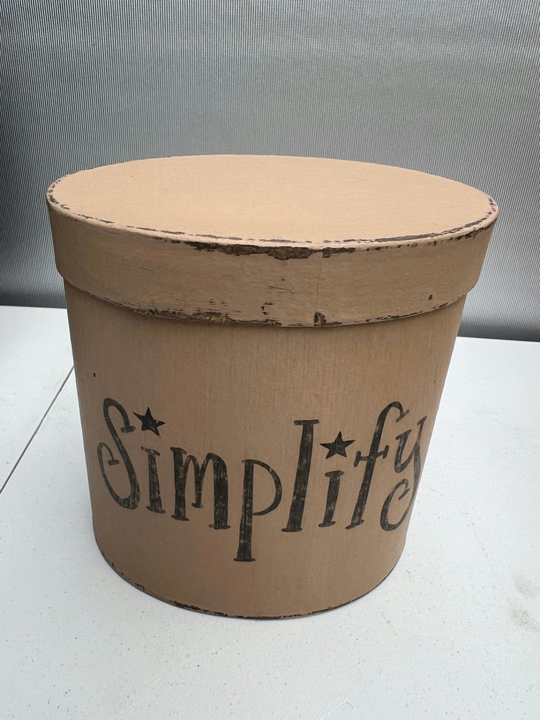 Decorative NESTING round storage boxes with home-themed artwork - image 5 of 7