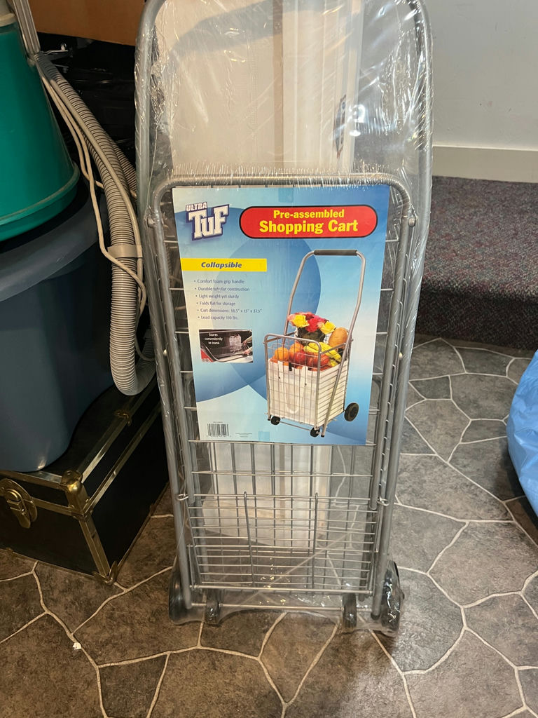 Pre-assembled Collapsible Shopping Cart - 18-1/2" x 15" x 37-1/2" Tall - image 1 of 4
