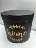 Decorative NESTING round storage boxes with home-themed artwork - thumbnail 3 of 7