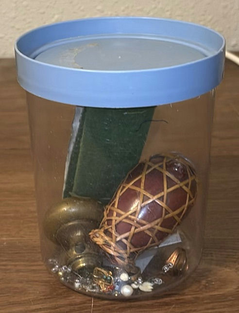 Assorted Decorative Baskets, Fabric Pieces, and Household Items - image 6 of 8