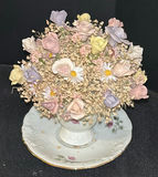 Three Decorative Ceramic Floral Vases and Arrangement - thumbnail 2 of 5