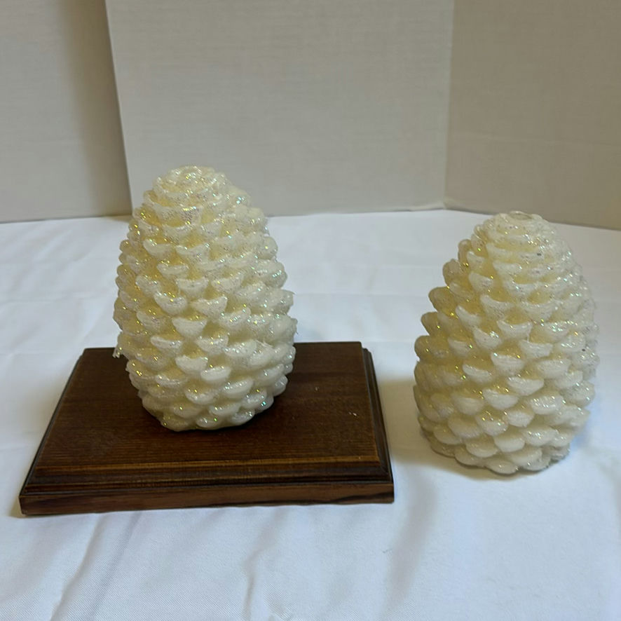 DW Home Fresh Lemon Candle, White Barn Spiced Apple Toddy Candle, and Pinecone Decor - image 6 of 8