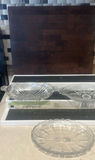 Wood Cutting Board, Shelf Organizer, and Glass Serving Dishes - thumbnail 1 of 5