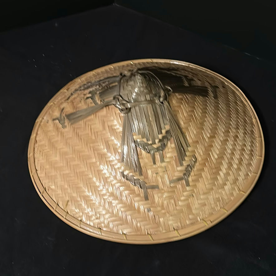Artificial Potted Plant and Woven Bamboo Trays - image 7 of 8