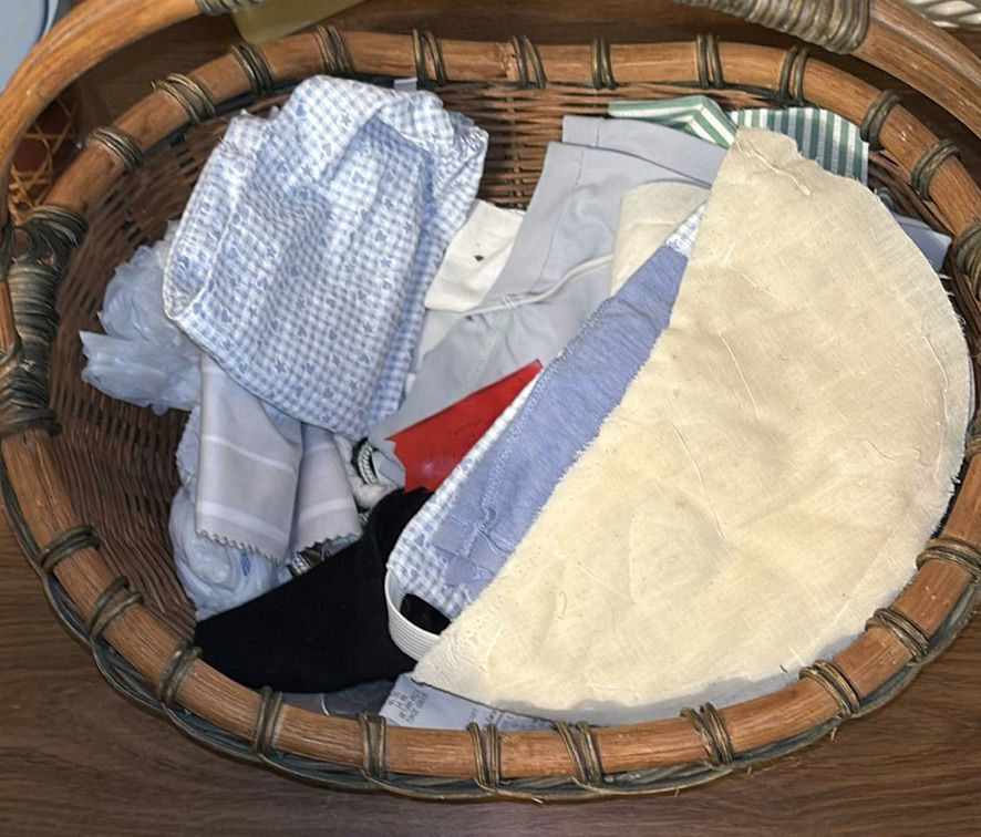 Assorted Decorative Baskets, Fabric Pieces, and Household Items - image 3 of 8