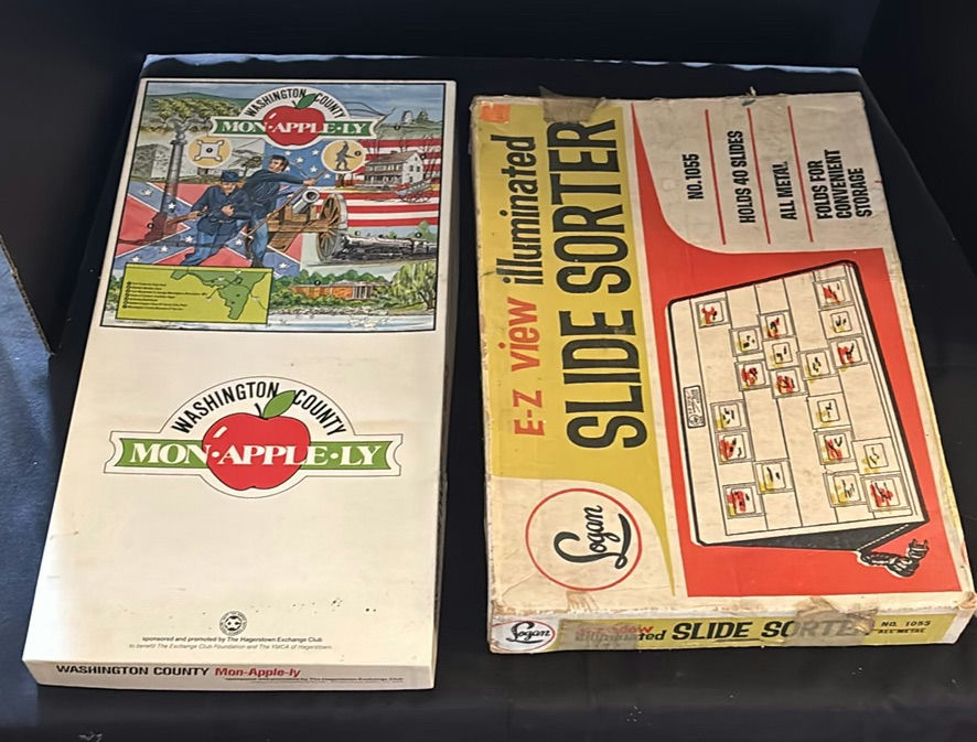 Vintage Board Game, Illuminated Slide Sorter, and Country Wisdom Book - image 1 of 11
