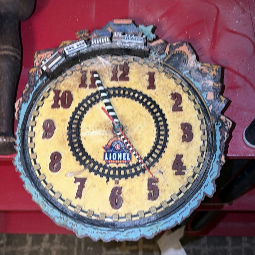 Decorative Clocks, Wooden Mallet, Framed Aircraft Stamp Art, and Train Stamp Sheet - image 2 of 7