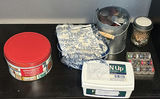 Assorted Sewing and Craft Supplies with Storage Tins - thumbnail 1 of 16
