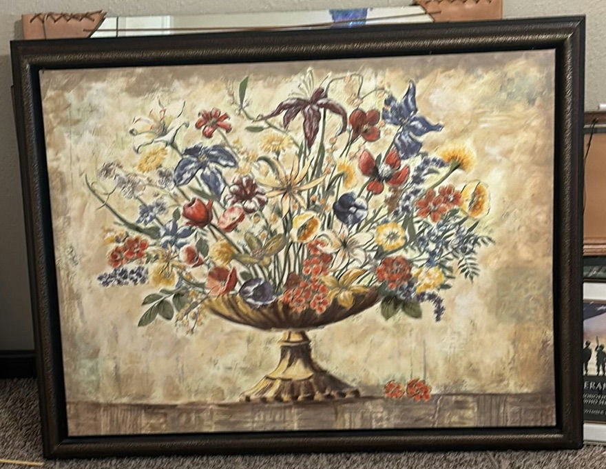 Framed Floral Wall Art, Decorative Mirror, and Home Sign - image 1 of 9
