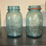 Vintage Glass Mason Jars and Metal Decorative Items - thumbnail 2 of 5