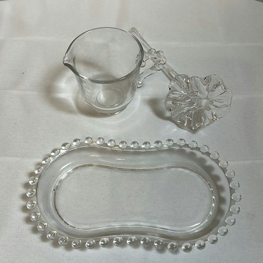 Assorted Clear Glass Decorative Serveware and Vases - image 7 of 8