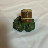 Glass Galileo Thermometer and Frog Figurine Holder - thumbnail 3 of 4