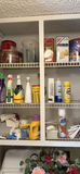 Assorted Food Tins and Household Cleaning Supplies - thumbnail 1 of 5